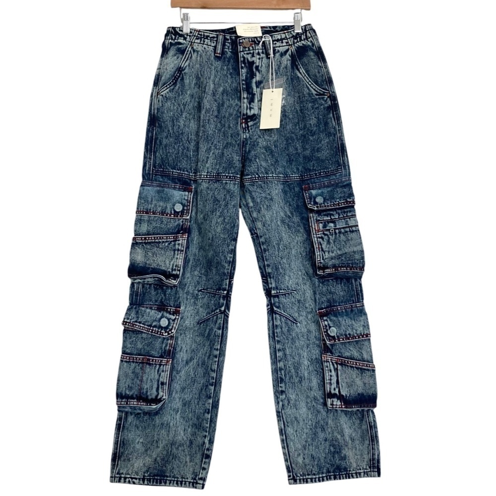 MNML Cargo Jeans 29 Blue - Picture 7 of 16